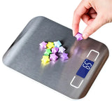Báscula de cocina portátil de 5kg/10kg 1g Báscula electrónica para café Superficie de acero inoxidable LCD retroiluminada Báscula de alimentos para cocina Herramienta de pesaje