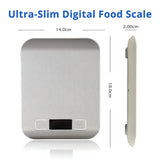 Báscula de cocina portátil de 5kg/10kg 1g Báscula electrónica para café Superficie de acero inoxidable LCD retroiluminada Báscula de alimentos para cocina Herramienta de pesaje