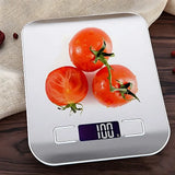 Báscula de cocina portátil de 5kg/10kg 1g Báscula electrónica para café Superficie de acero inoxidable LCD retroiluminada Báscula de alimentos para cocina Herramienta de pesaje
