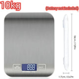 Báscula de cocina portátil de 5kg/10kg 1g Báscula electrónica para café Superficie de acero inoxidable LCD retroiluminada Báscula de alimentos para cocina Herramienta de pesaje