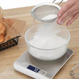 Báscula de cocina portátil de 5kg/10kg 1g Báscula electrónica para café Superficie de acero inoxidable LCD retroiluminada Báscula de alimentos para cocina Herramienta de pesaje