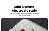 Báscula de cocina portátil de 5kg/10kg 1g Báscula electrónica para café Superficie de acero inoxidable LCD retroiluminada Báscula de alimentos para cocina Herramienta de pesaje