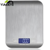 Báscula de cocina portátil de 5kg/10kg 1g Báscula electrónica para café Superficie de acero inoxidable LCD retroiluminada Báscula de alimentos para cocina Herramienta de pesaje
