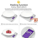 Báscula de cocina portátil de 5kg/10kg 1g Báscula electrónica para café Superficie de acero inoxidable LCD retroiluminada Báscula de alimentos para cocina Herramienta de pesaje