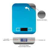 Báscula de cocina portátil de 5kg/10kg 1g Báscula electrónica para café Superficie de acero inoxidable LCD retroiluminada Báscula de alimentos para cocina Herramienta de pesaje